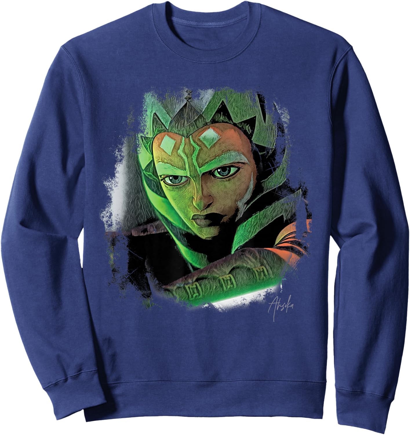 Star Wars Ahsoka Tano Tales of the Jedi Lightsaber Glow Sweatshirt - Sweatshirt | Navy