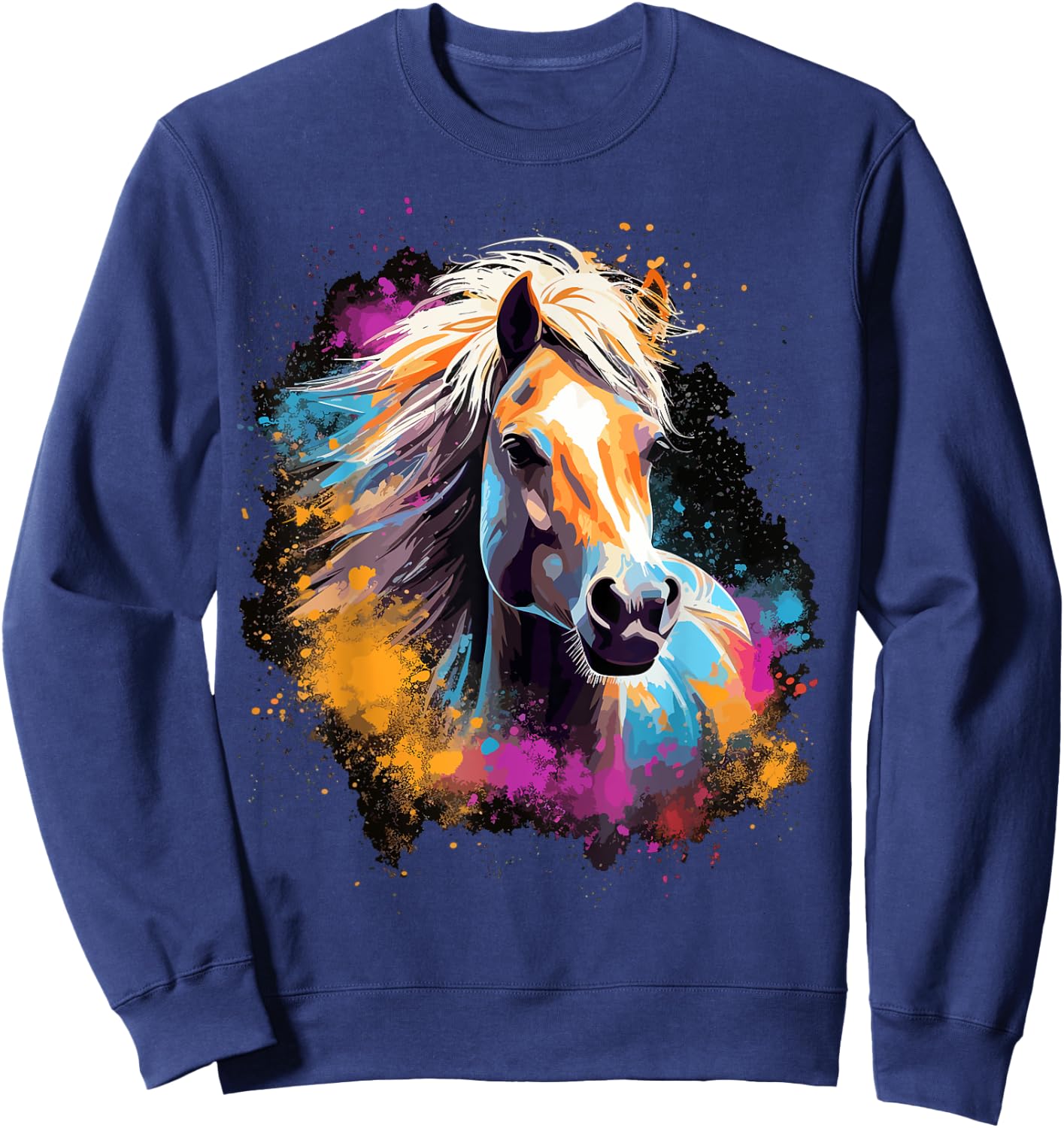 Haflinger Horse Riding Dressage Show Jumping Horse Stable Sweatshirt - Sweatshirt | Navy