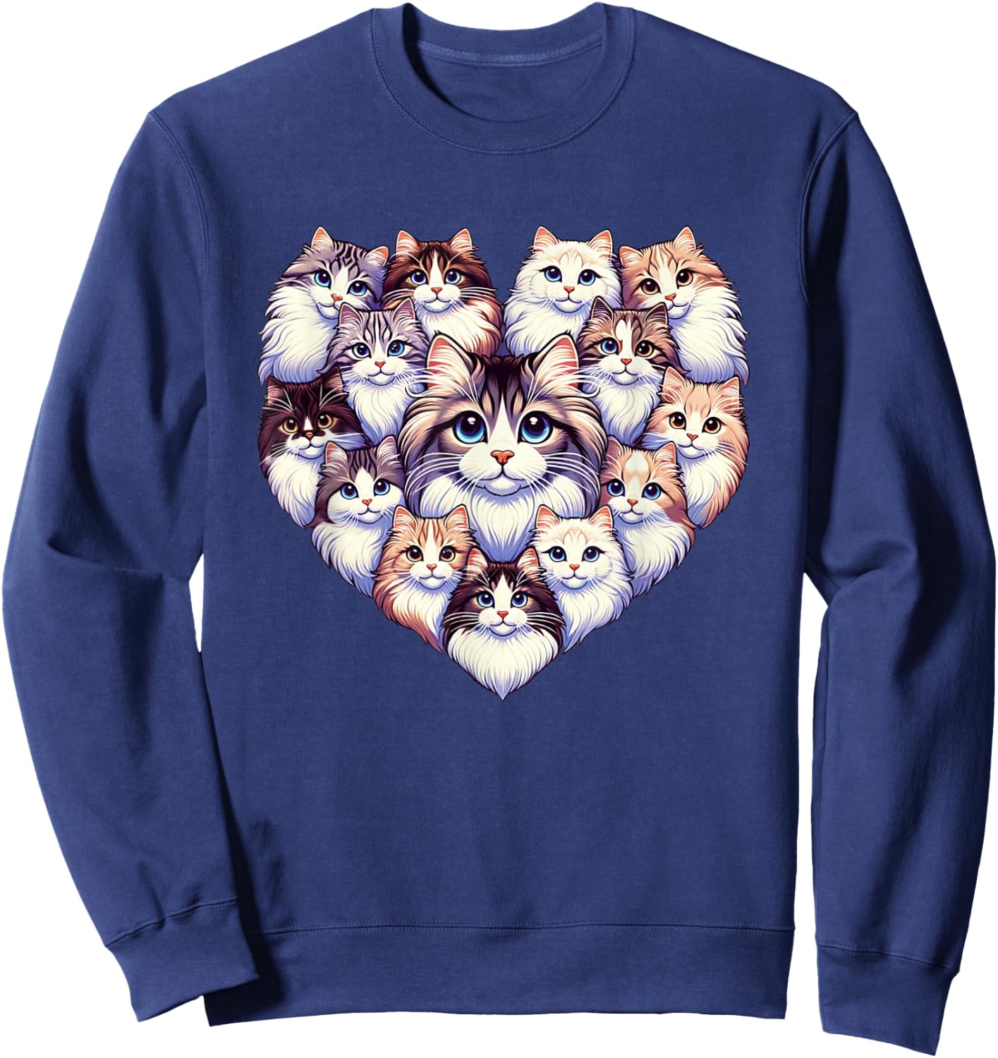Siberian Forest Cat Moscow Longhairs Sweatshirt - Sweatshirt | Navy