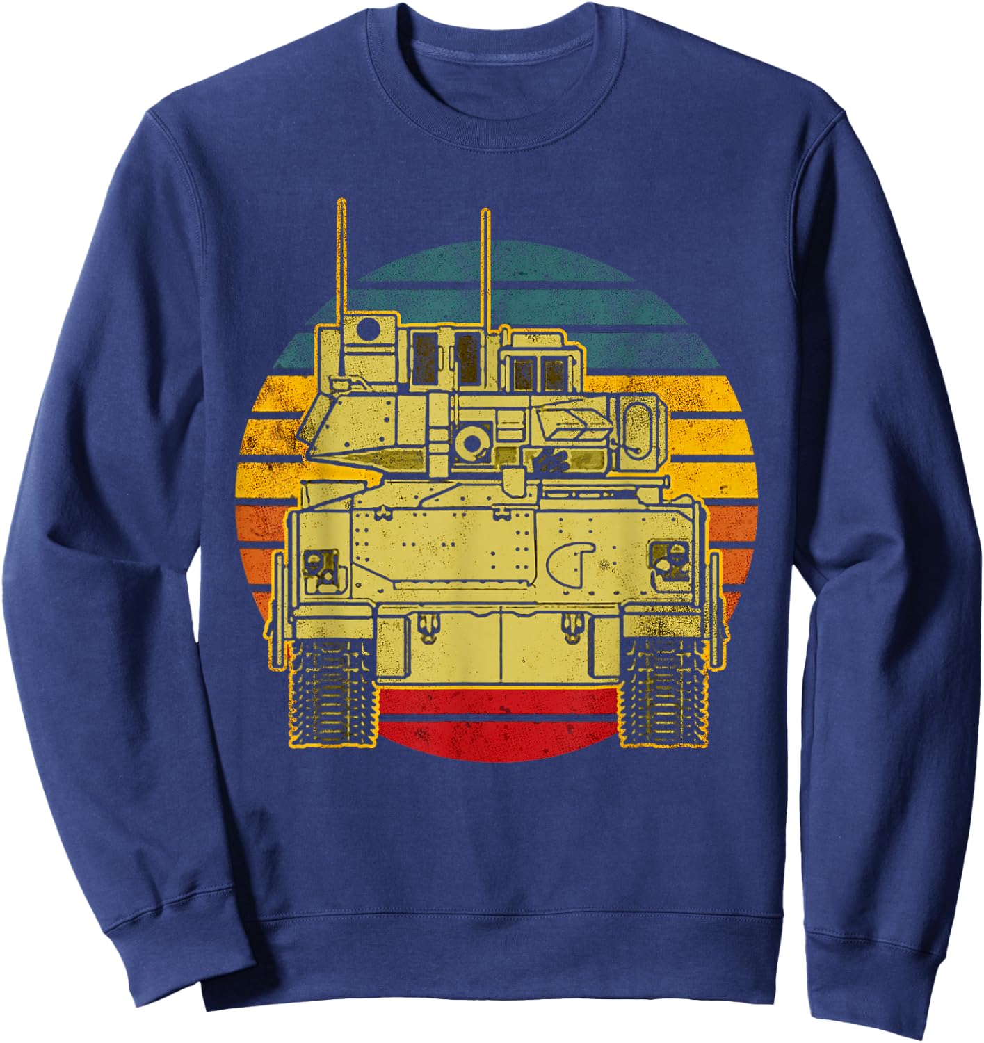 Bradley Fighting Vehicle USA America American Military Sweatshirt - Sweatshirt | Navy