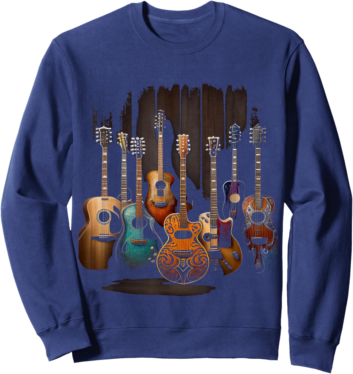 Guitar Musician Guitarist Sweatshirt - Sweatshirt | Navy