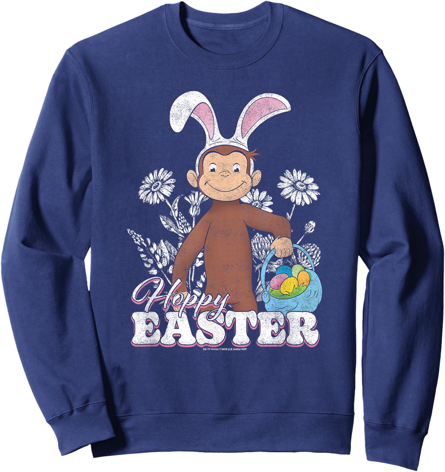 Curious George Easter Bunny George Poster Sweatshirt - Sweatshirt | Navy