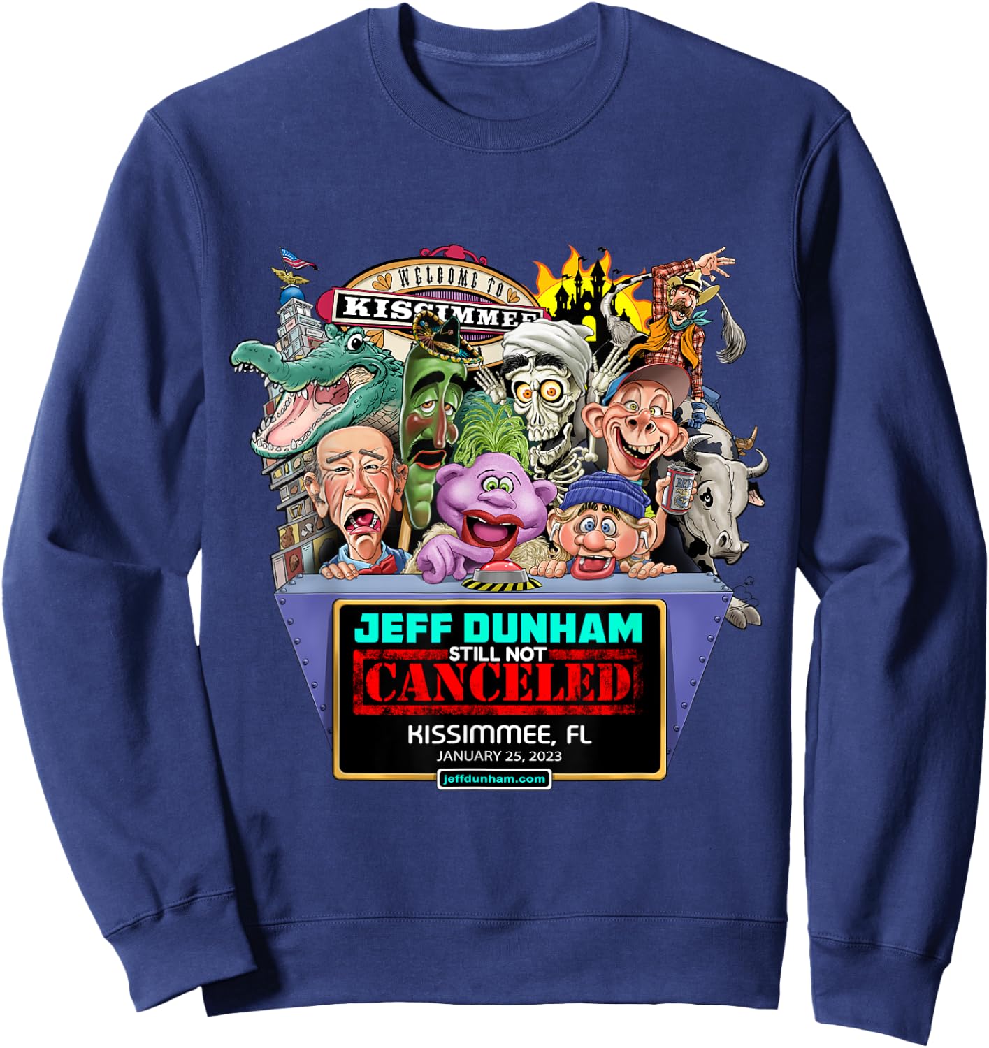 Jeff Dunham Kissimmee, FL (2023) Sweatshirt - Sweatshirt | Navy