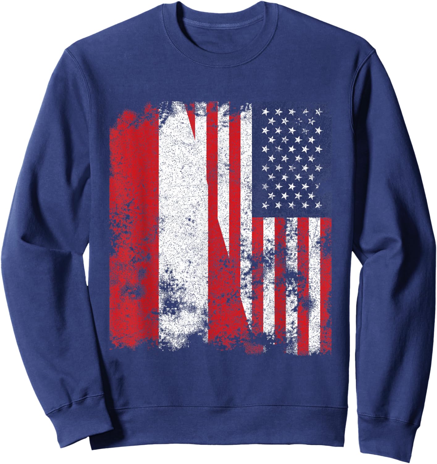Austria USA Flag Distressed - Half American Kids Men Sweatshirt - Sweatshirt | Navy