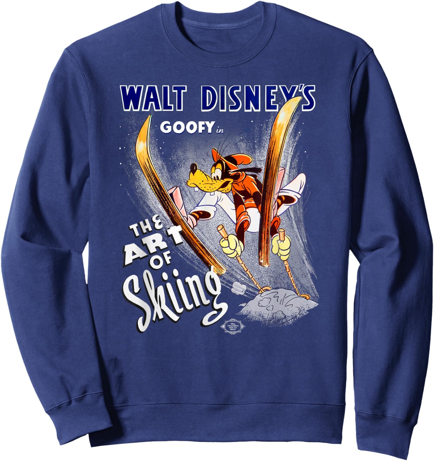 Disney Goofy The Art of Skiing Retro Vintage Classic Sweatshirt - Sweatshirt | Navy