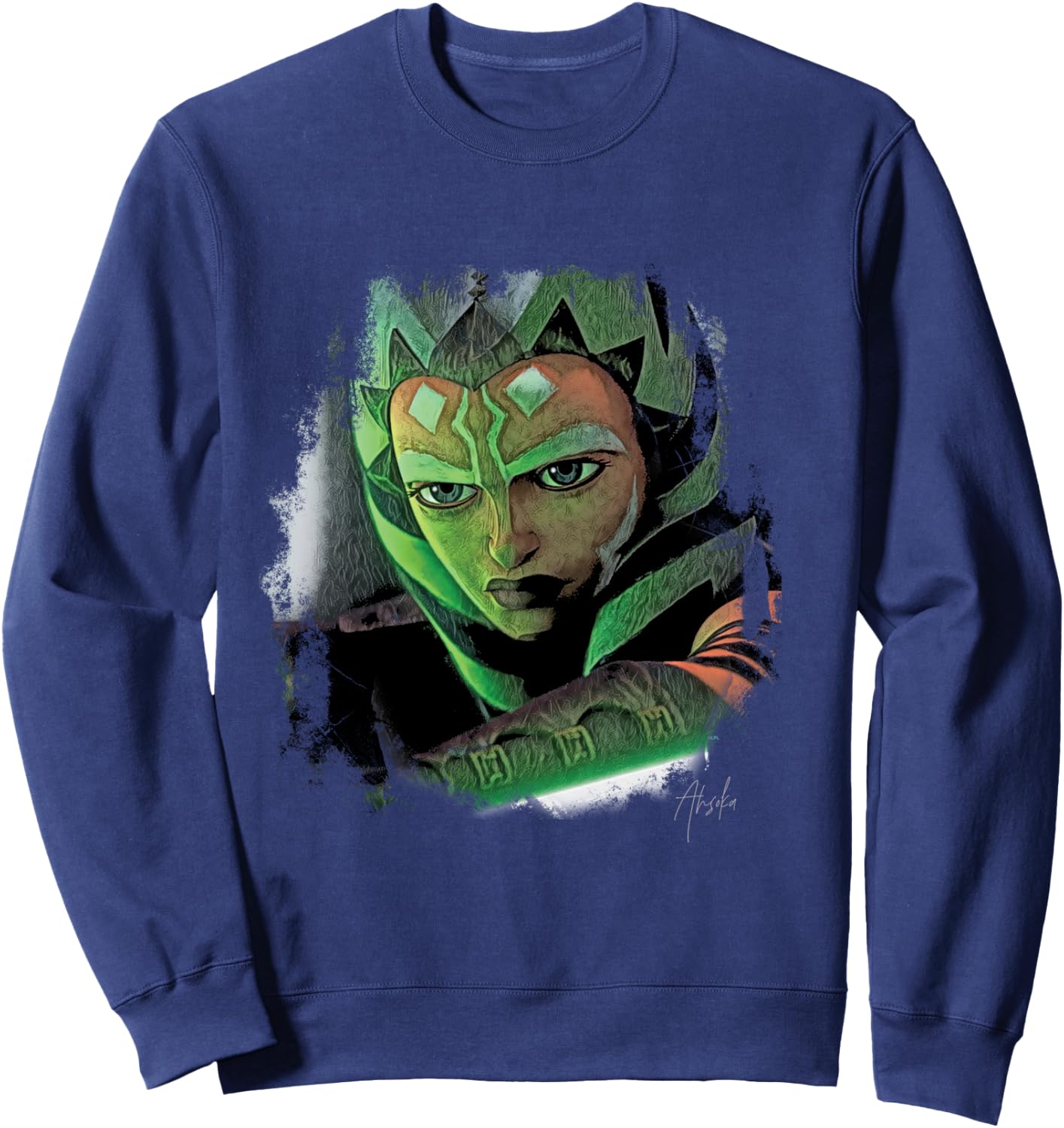 Star Wars Ahsoka Tano Tales of the Jedi Lightsaber Glow Sweatshirt - Sweatshirt | Navy