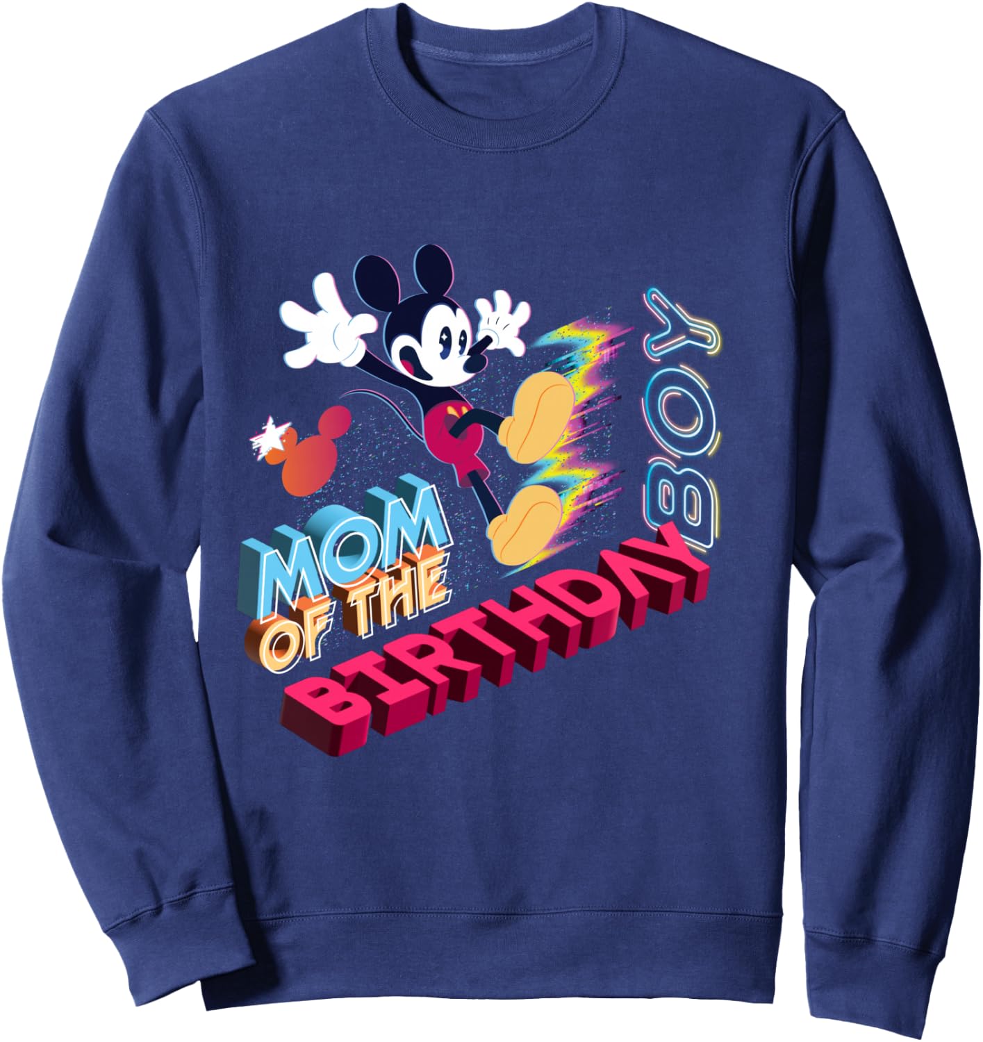 Disney Mickey Mouse Family Star Mom of the Birthday Boy Sweatshirt - Sweatshirt | Navy