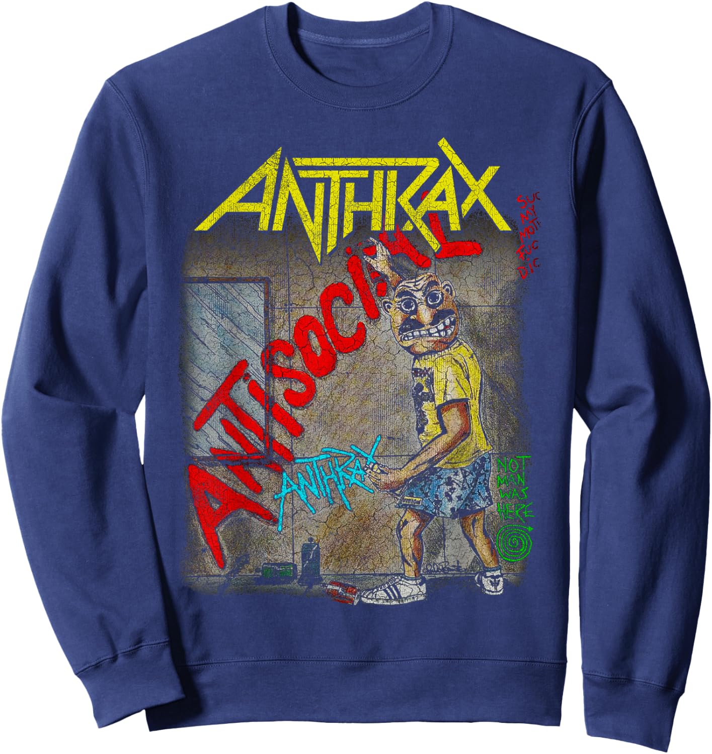 Anthrax – Antisocial Sweatshirt - Sweatshirt | Navy