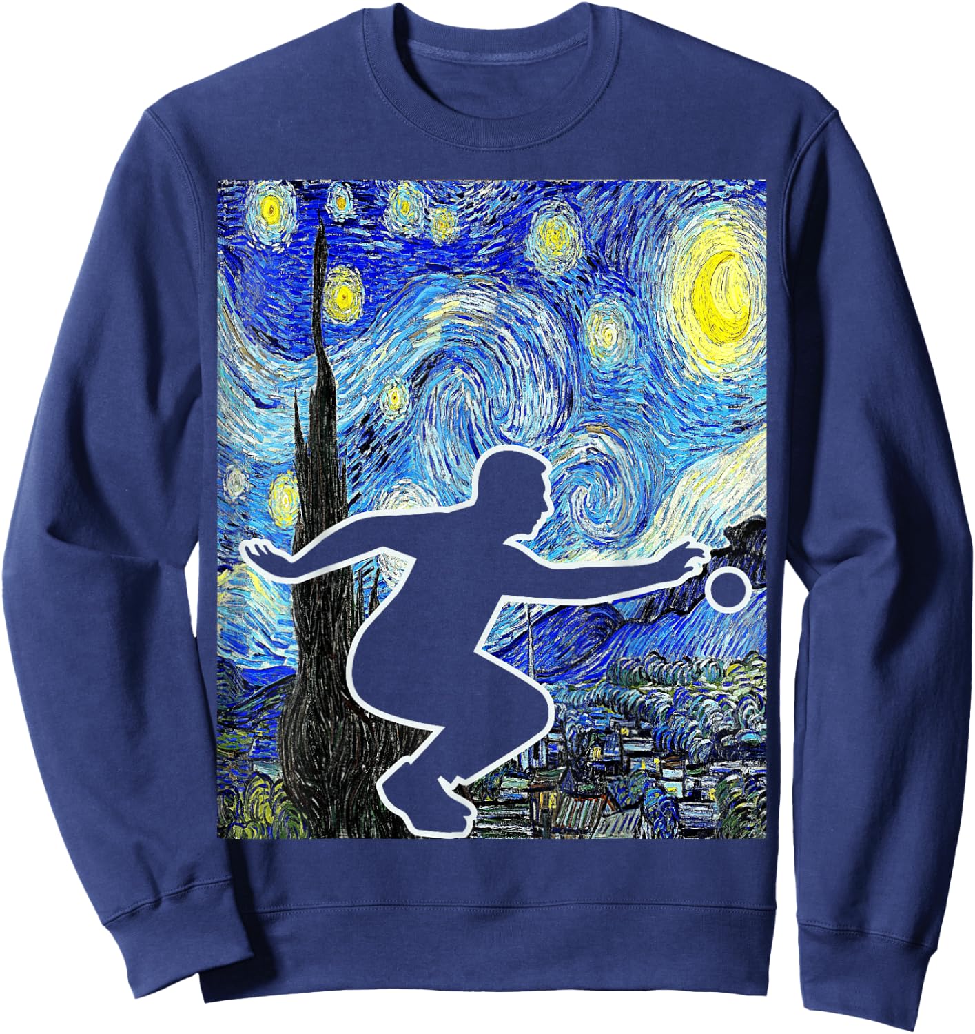 Bocce Starry Night Bocce Player Petanque Lover Sweatshirt - Sweatshirt | Navy