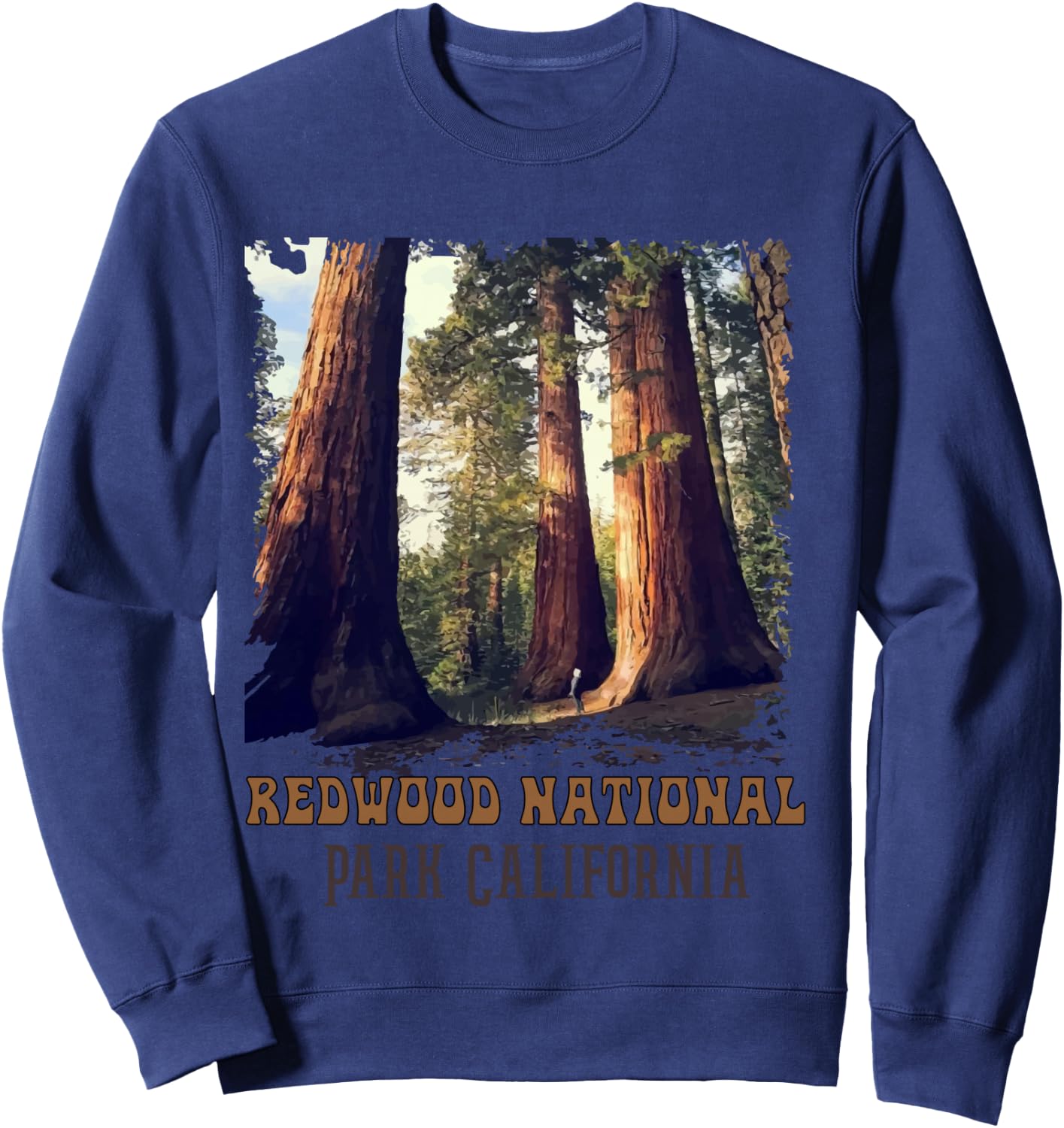 Humboldt Redwoods Retro US California state Vintage parks Sweatshirt - Sweatshirt | Navy