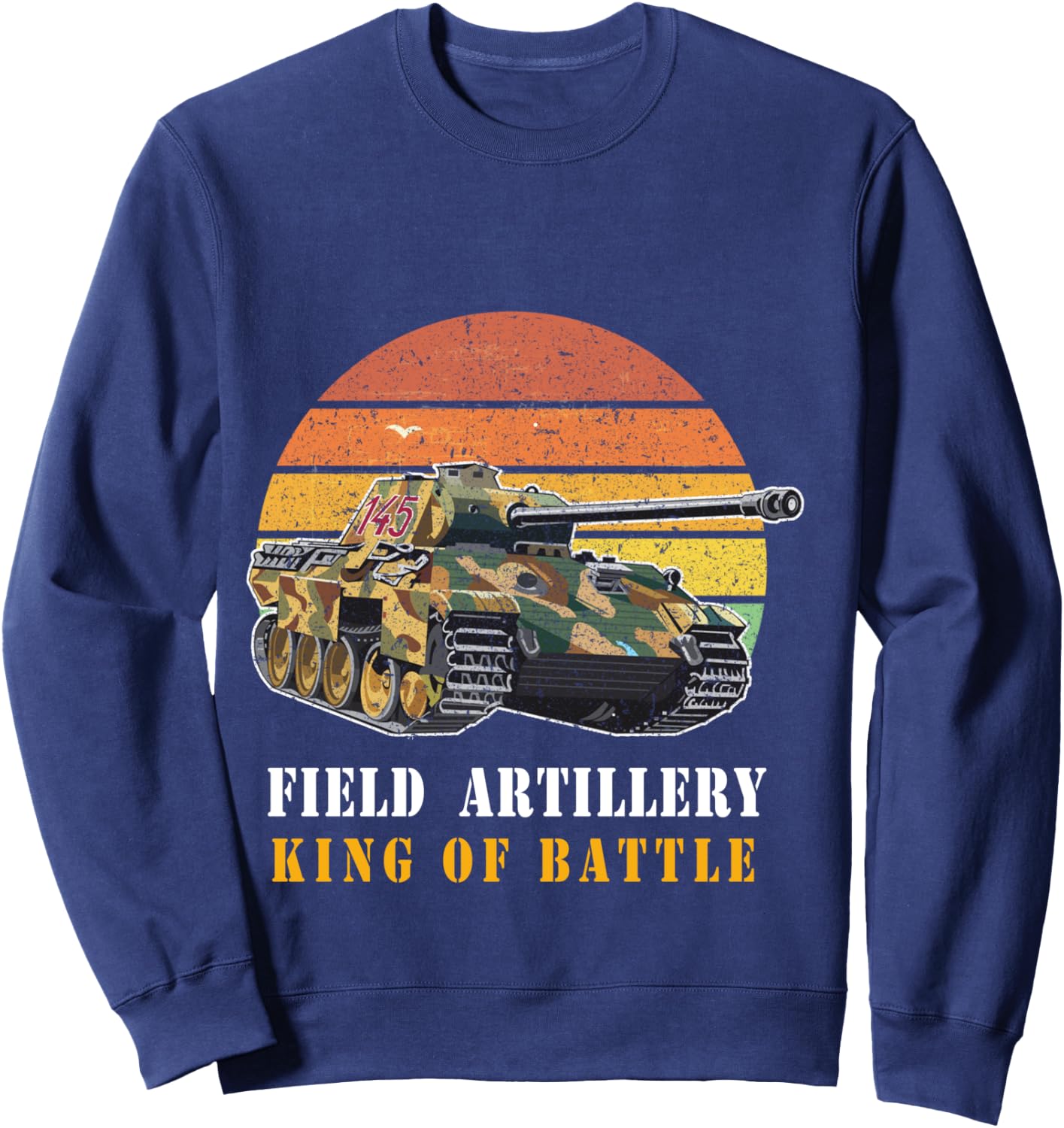 US Army Field Artillery shirt - Artillery king of battle Sweatshirt - Sweatshirt | Navy