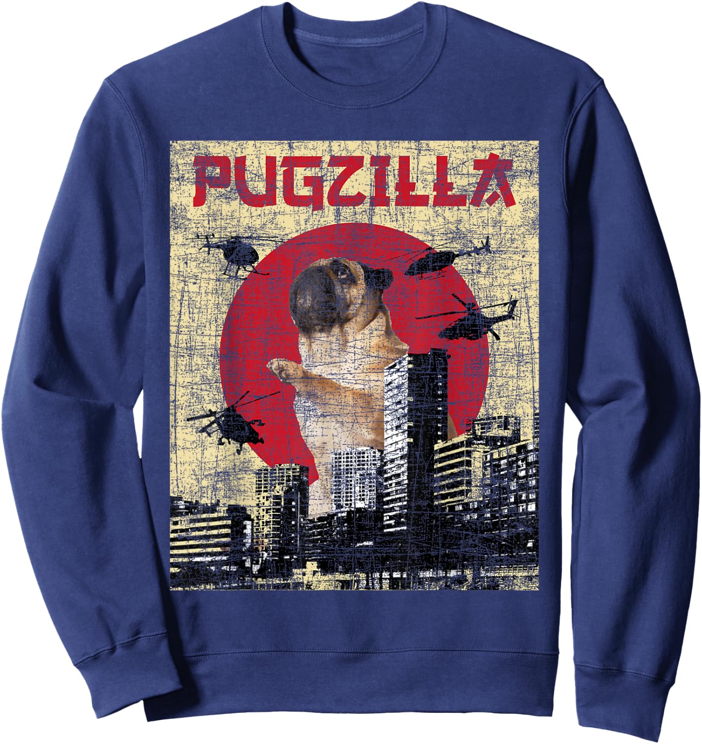 Pugzilla - Dog Lover Puppy Trainer Animal Pet Breeder Sweatshirt - Sweatshirt | Navy