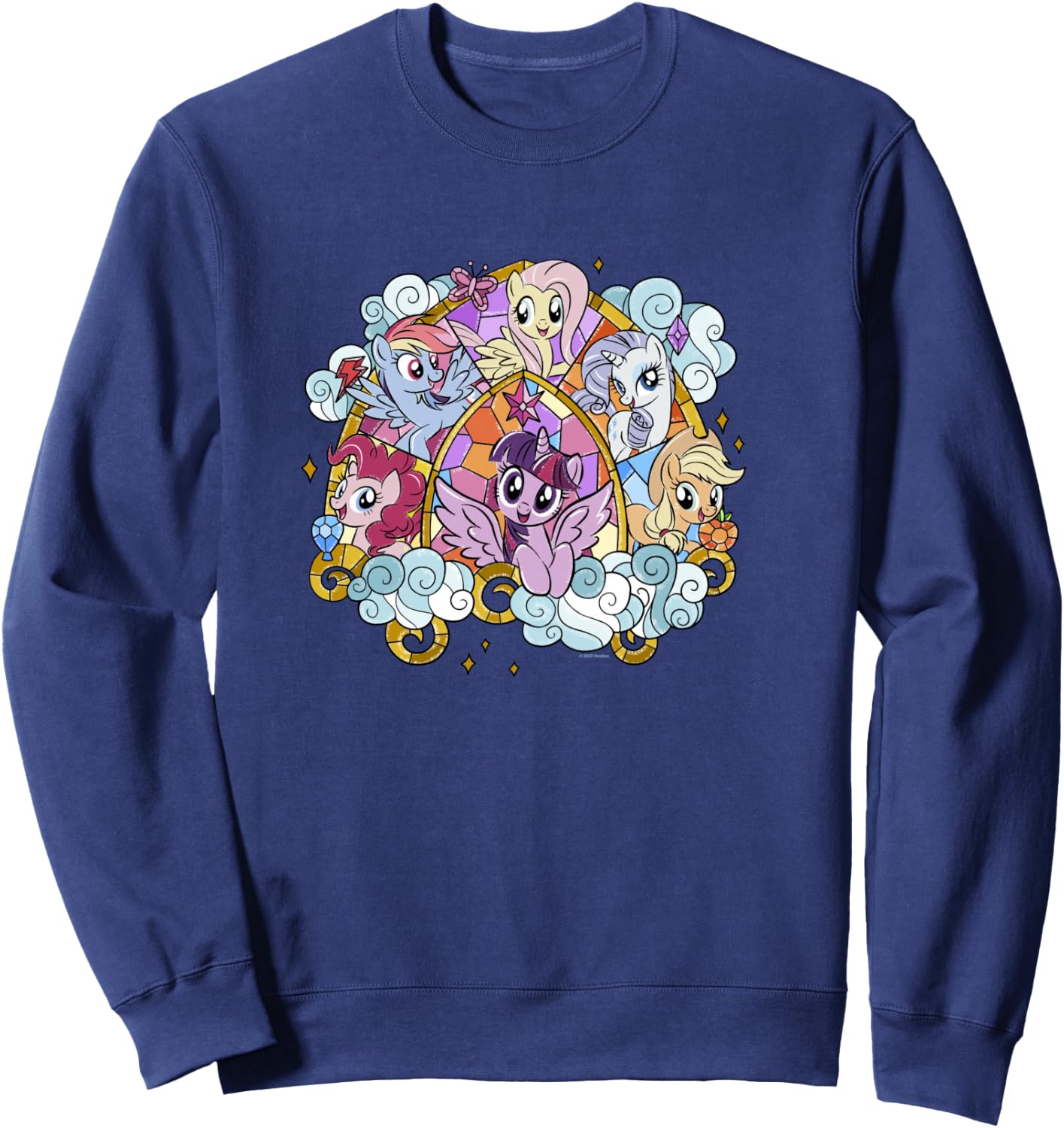 My Little Pony: Friendship Is Magic Stained Glass Pony Group Sweatshirt - Sweatshirt | Navy