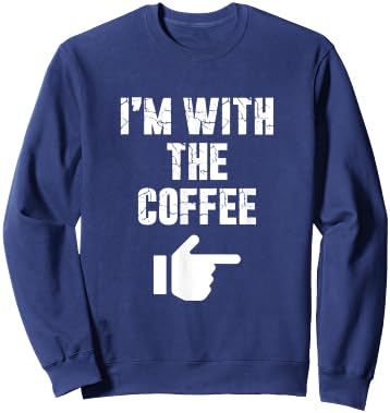 I'm with the Coffee Fun Easy Playful Halloween Costume Sweatshirt - Sweatshirt | Navy