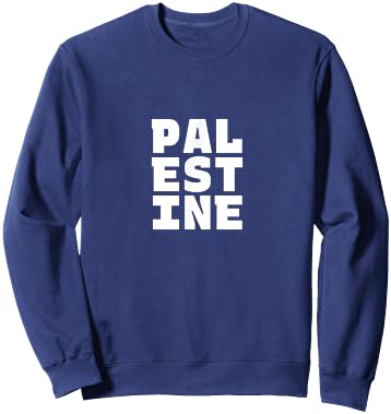 Palestine Souvenir - Palestinian Pride Letter Box Word Art Sweatshirt - Sweatshirt | Navy