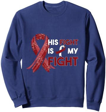 Throat Cancer Ribbon Throat Cancer Awareness - Black - -Adults - Small - - Short Sleeve Sweatshirt - Sweatshirt | Navy
