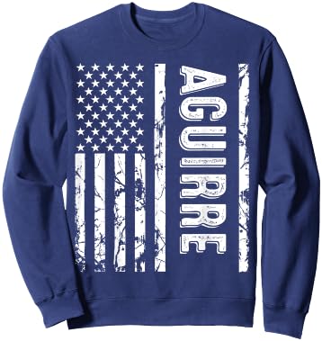 Aguirre Last Name Funny Surname Team Aguirre Family Reunion Sweatshirt - Sweatshirt | Navy