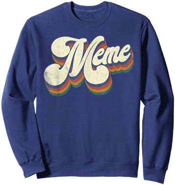 Meme Gifts For Grandma Retro Vintage Mother's Day Meme Sweatshirt - Sweatshirt | Navy