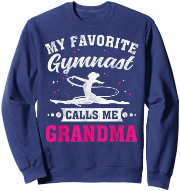 My Favorite Gymnast Calls Me Grandma Mother's Day Sweatshirt - Sweatshirt | Navy