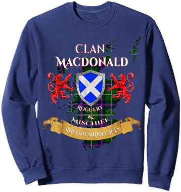 MacDonald Scottish Family Clan Middle Ages Mischief Sweatshirt - Sweatshirt | Navy