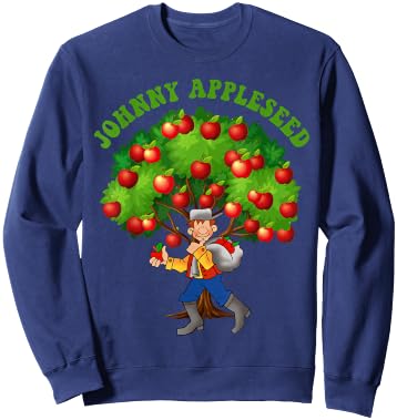 Johnny Appleseed Apple Day Sept 26 Celebrate Legends Sweatshirt - Sweatshirt | Navy