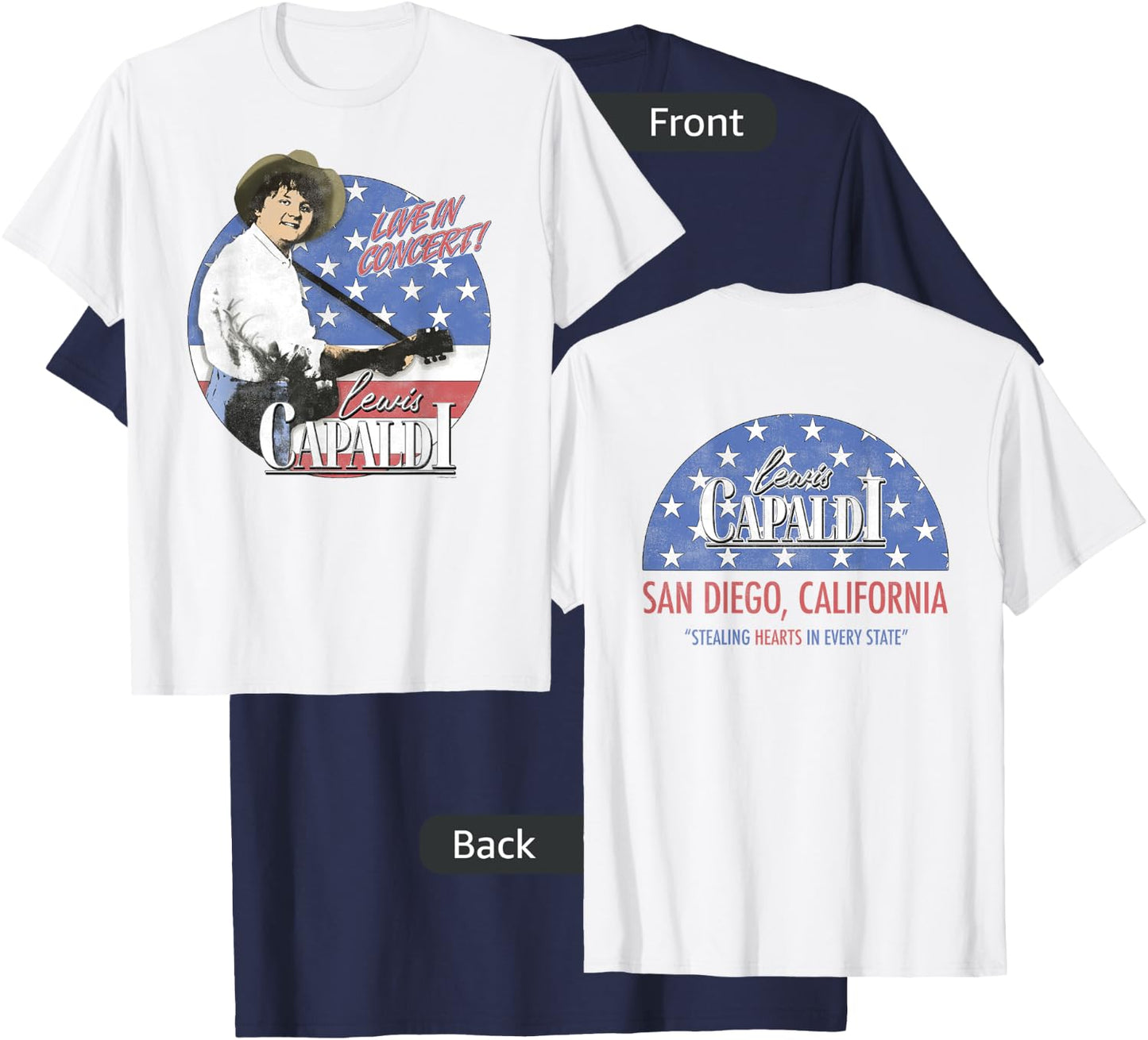 Lewis Capaldi – Americas Sweetheart San Diego T-Shirt - T-Shirt | Navy