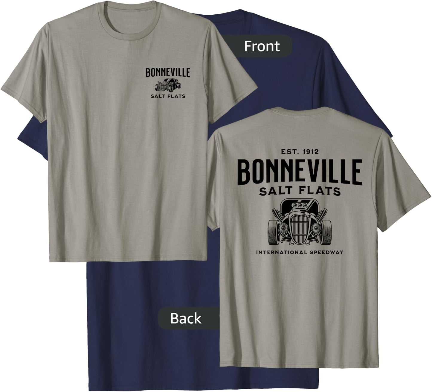Retro Bonneville Salt Flats Utah International Speedway T-Shirt - T-Shirt | Navy