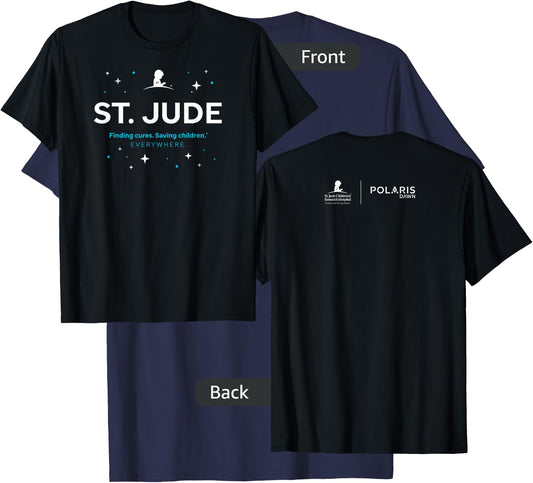 St. Jude "Finding Cures. Saving Children. EVERYWHERE" Stars T-Shirt - T-Shirt | Navy