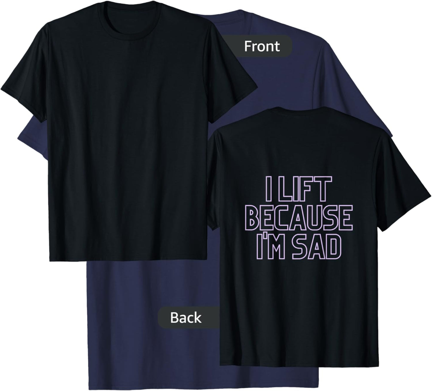 Oversized Weightlifting Gym Pump Cover T-Shirt - T-Shirt | Navy
