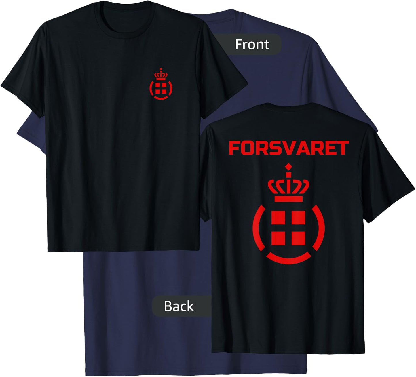 Danish Army Defense Force Denmark Forsvaret Military T-Shirt - T-Shirt | Navy