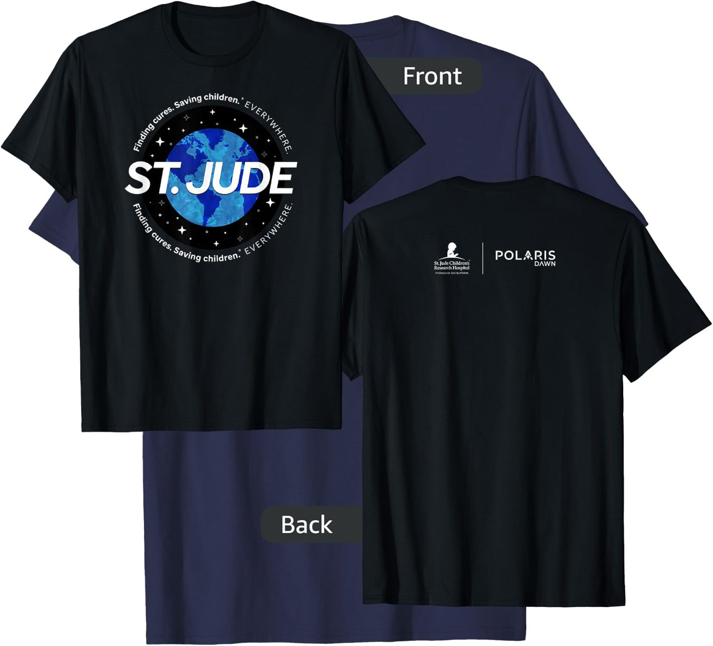 St. Jude "Finding Cures. Saving Children. EVERYWHERE" Globe T-Shirt - T-Shirt | Navy