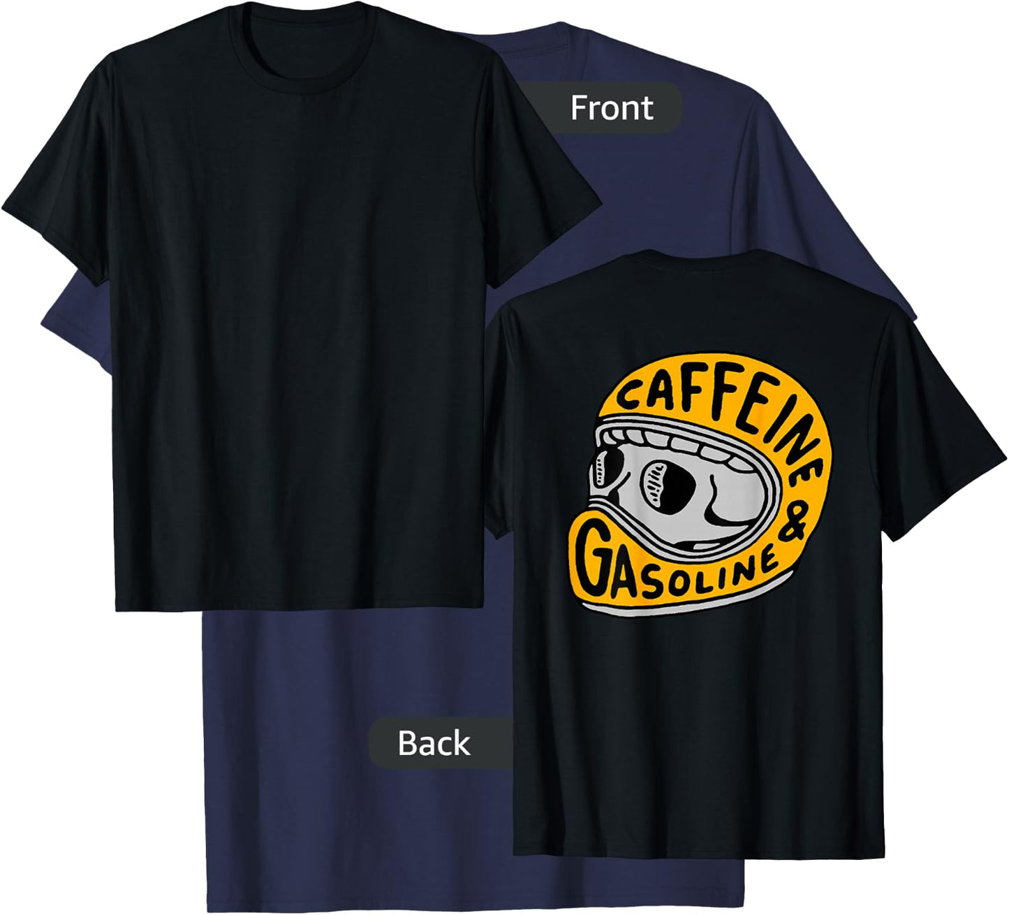 Caffeine and Gasoline T-Shirt - T-Shirt | Navy