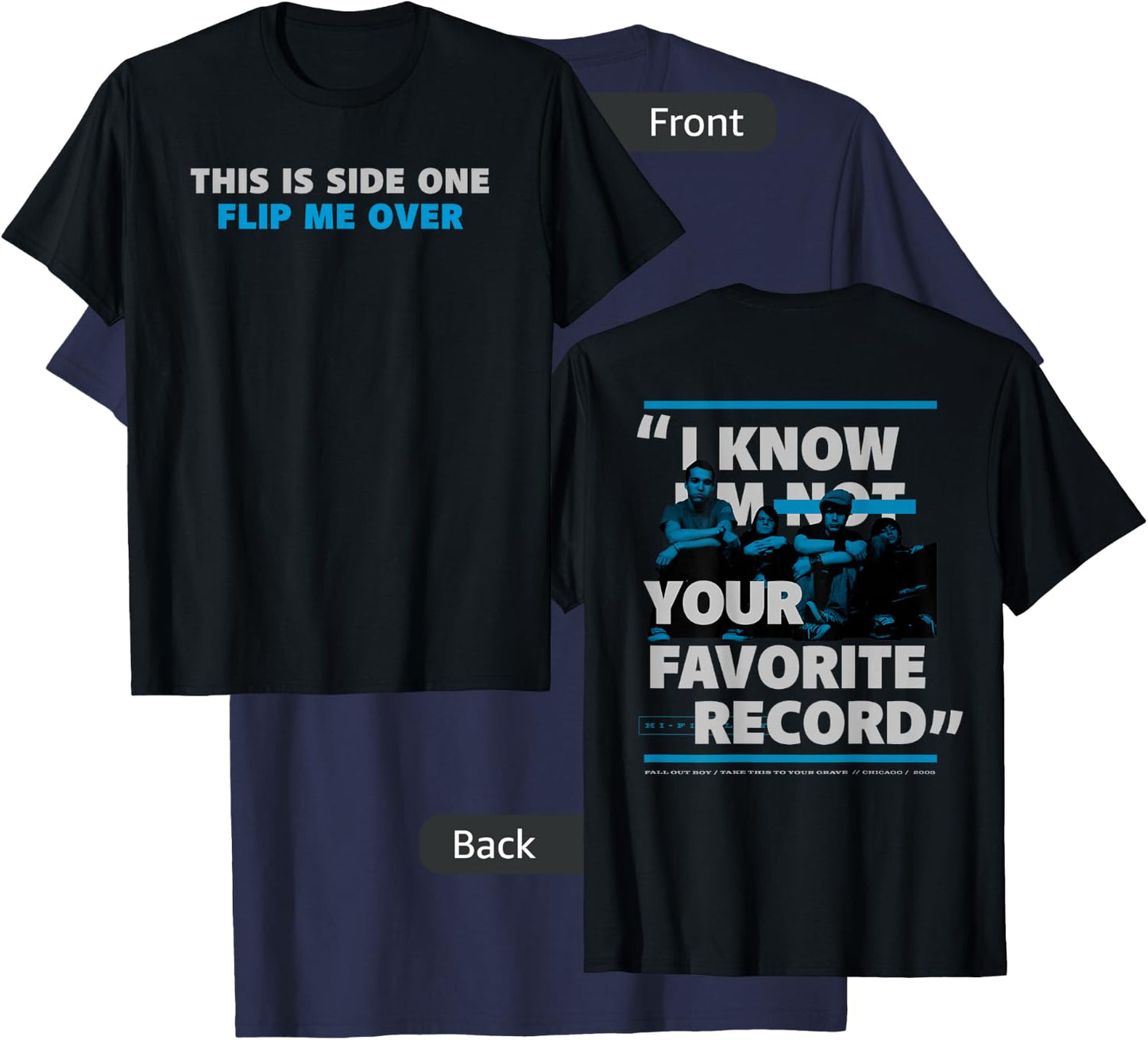Fall Out Boy - Your Favorite Record T-Shirt - T-Shirt | Navy