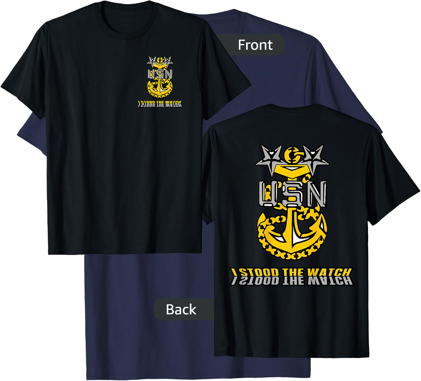 Navy MCPO - I Stood the Watch T-Shirt - T-Shirt | Navy