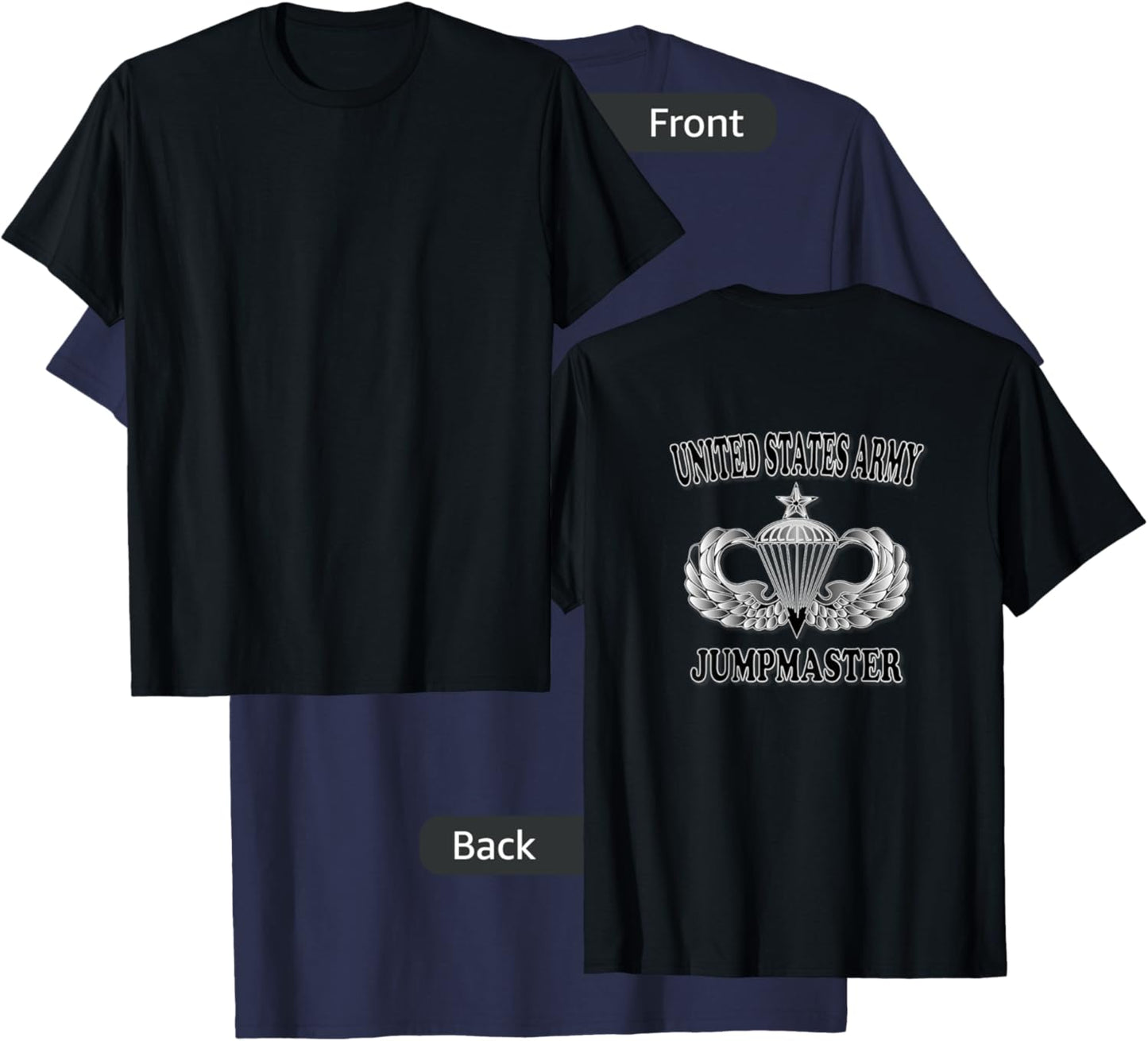 Jumpmaster- Senior Wings (Back Design) T-Shirt - T-Shirt | Navy