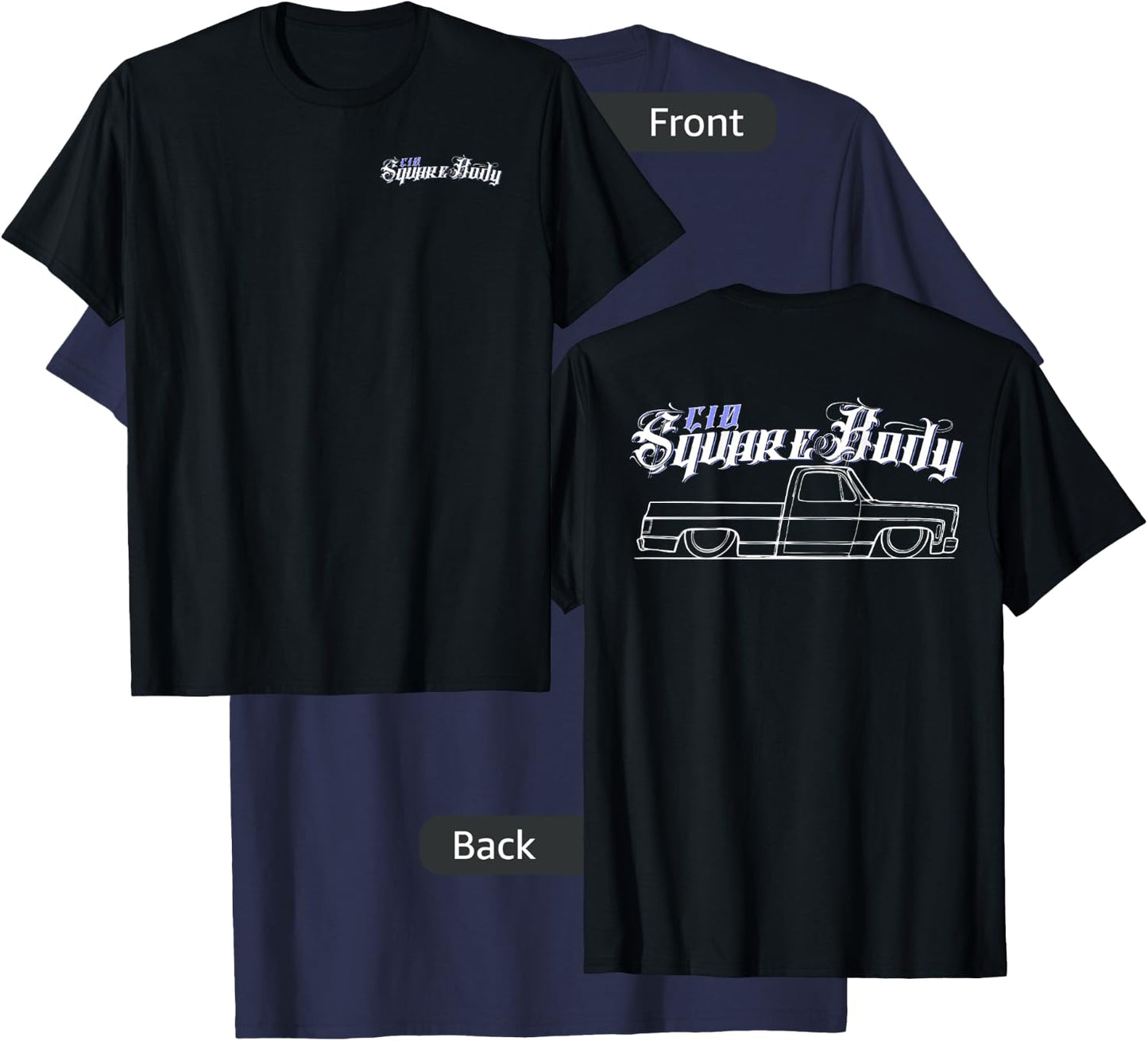 Squarebody C10 Classic truck Squarebody Nation Truck T-Shirt - T-Shirt | Navy