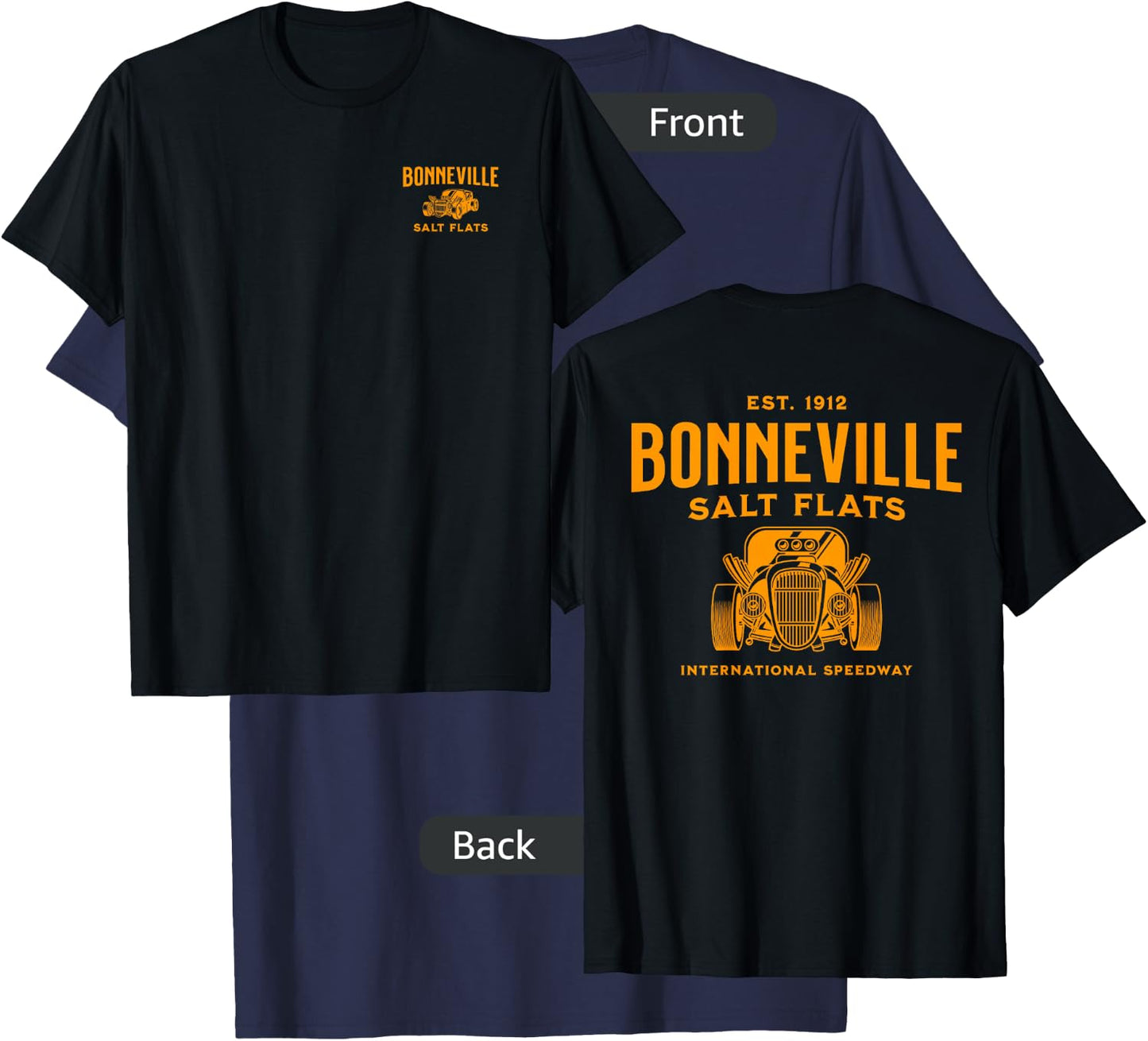 Retro Bonneville Salt Flats Utah International Speedway T-Shirt - T-Shirt | Navy