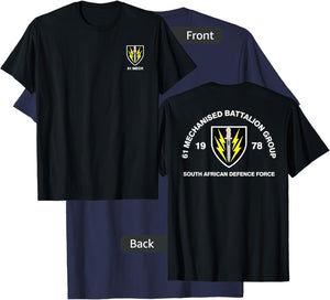 61 Mech Battalion South African Army Military T-Shirt - T-Shirt | Navy