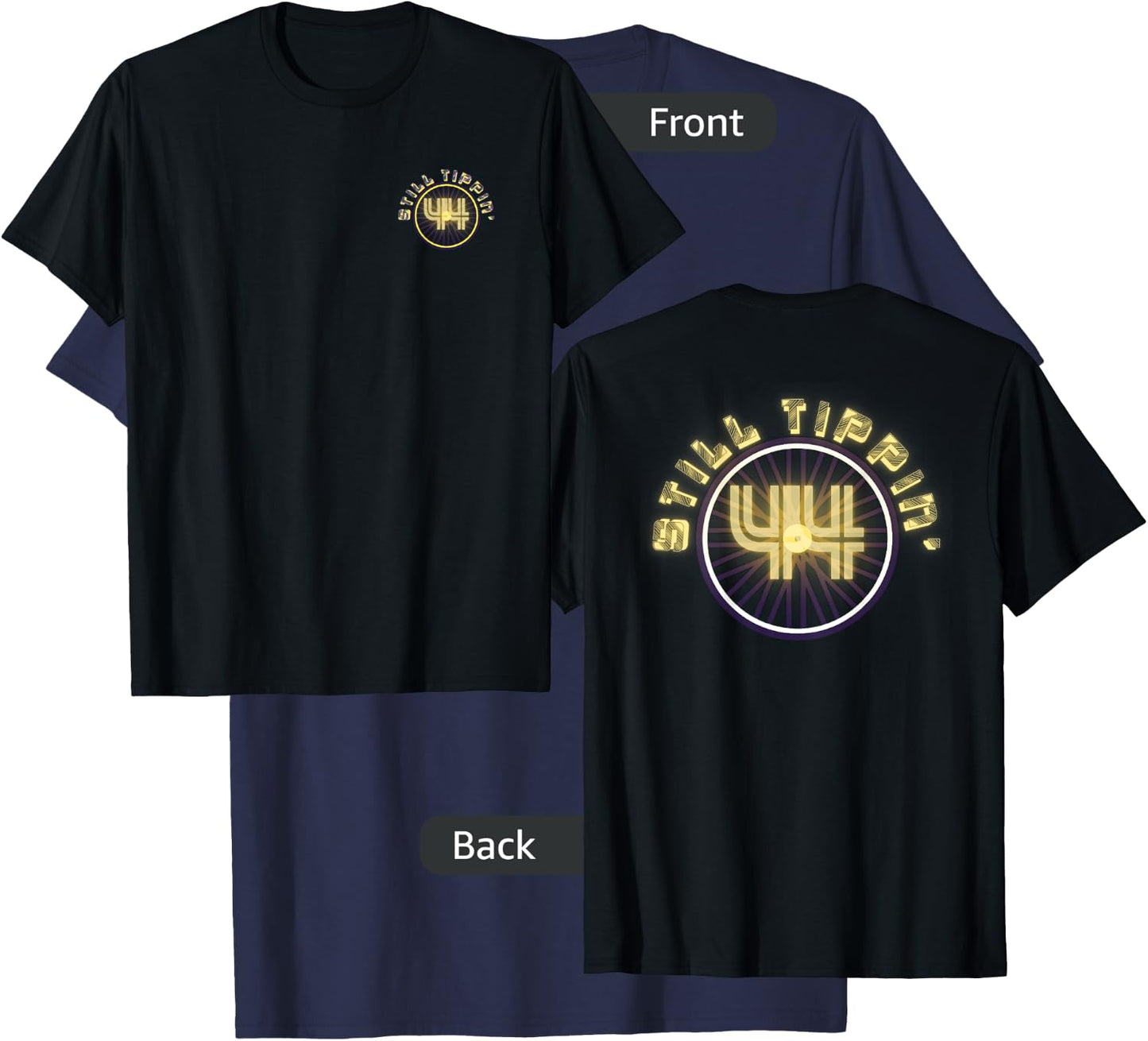 Still Tippin - 44's - Chrome Gold Plated Rims T-Shirt - T-Shirt | Navy