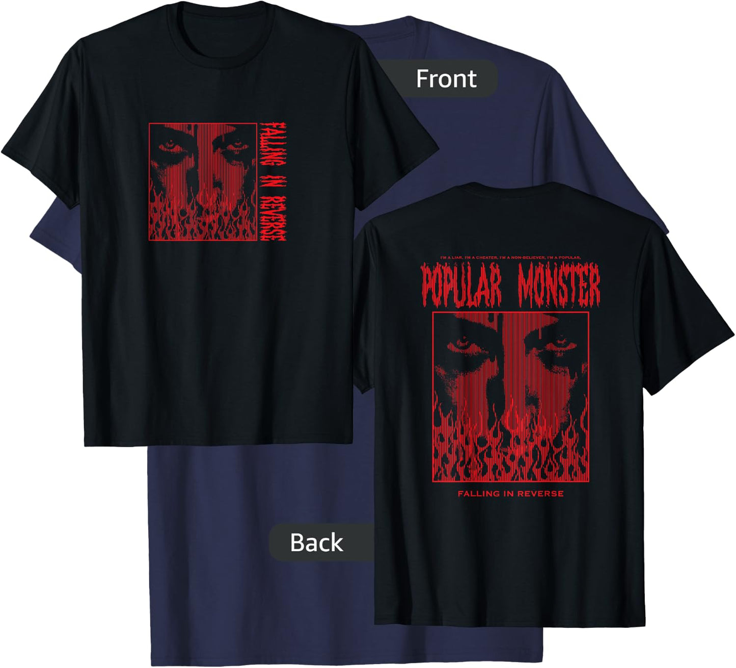 Falling In Reverse - Official Merchandise - Popular Monster T-Shirt - T-Shirt | Navy