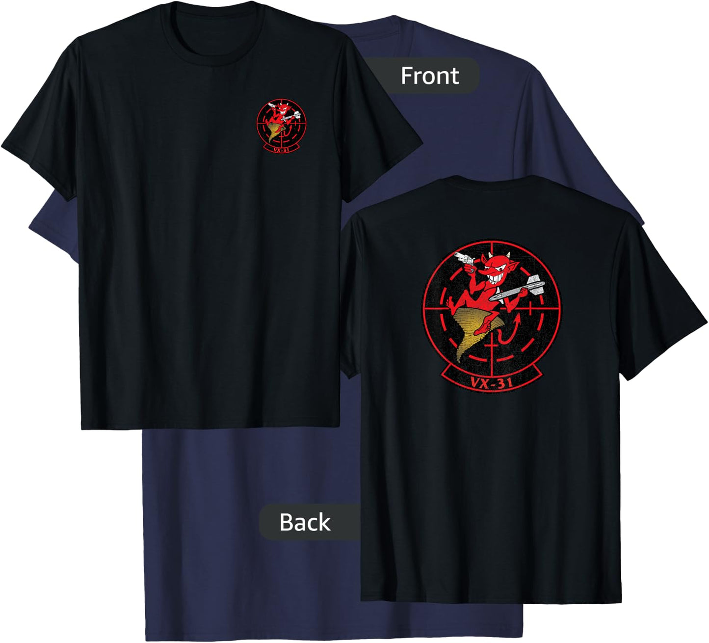 Air Test And Evaluation Squadron VX-31 DUST DEVILS T-Shirt - T-Shirt | Navy