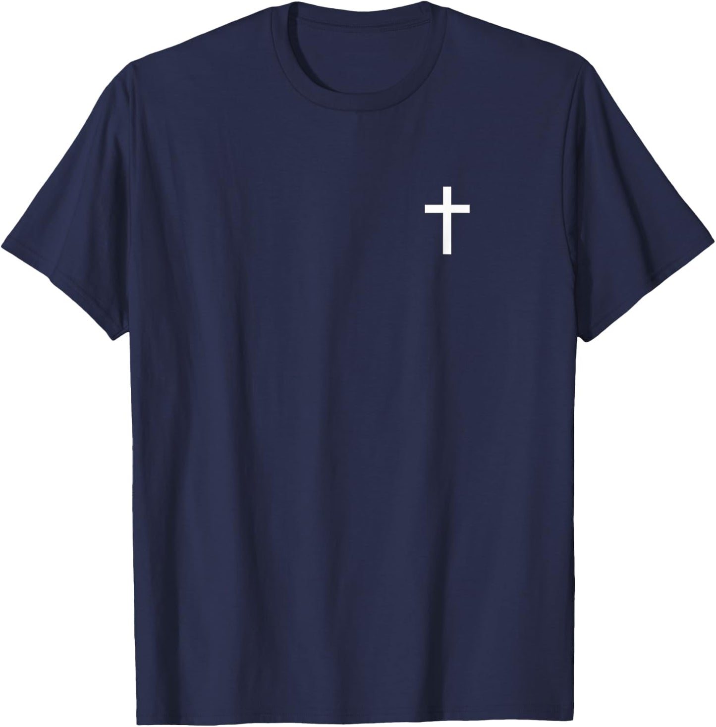 Christian Cross for Believer, Simple Christian Faith Cross T-Shirt - T-Shirt | Navy