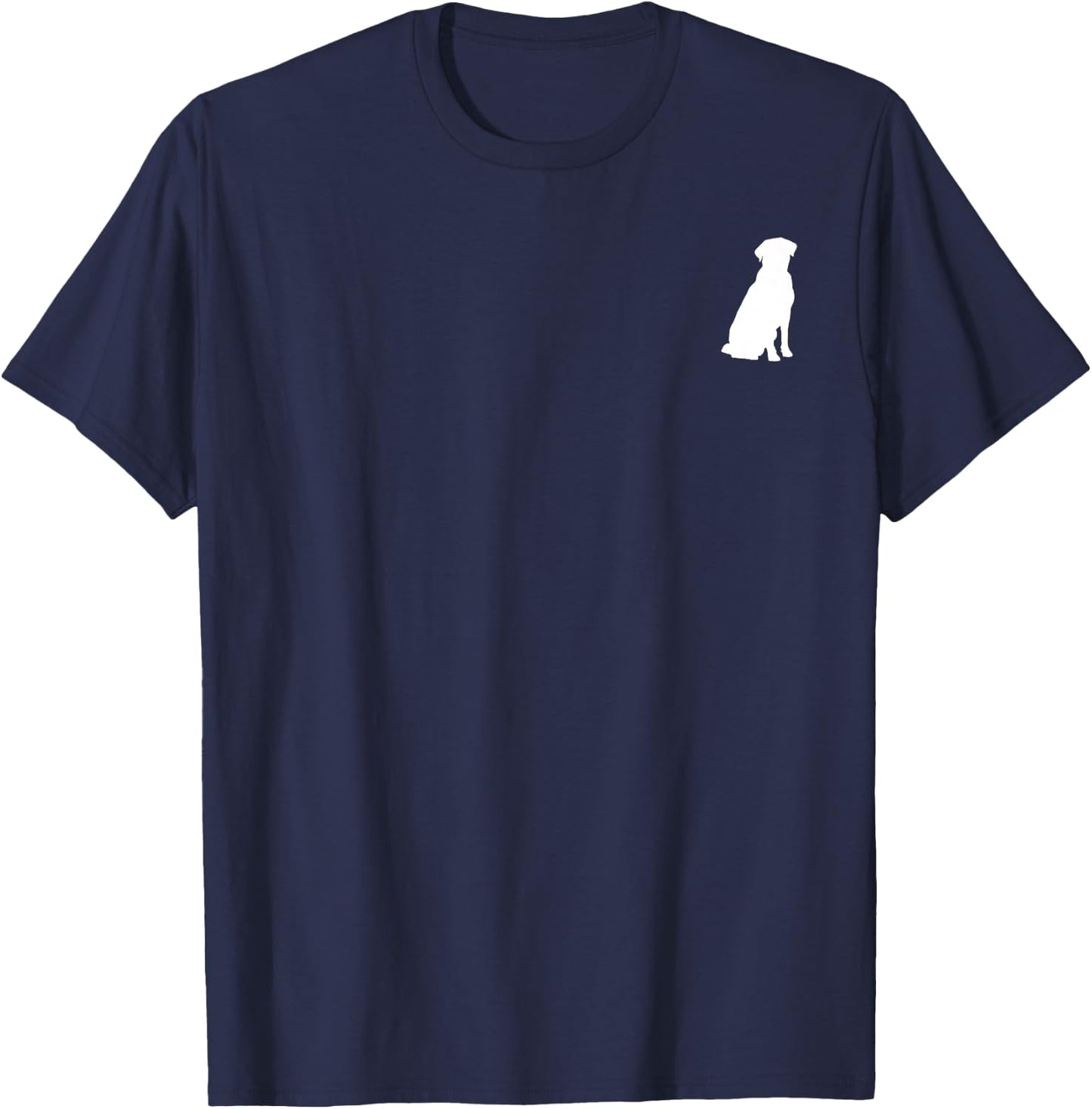 Dog Shirt - Silhouette On Pocket Area - Labrador Retriever T-Shirt - T-Shirt | Navy