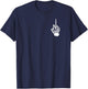 Skeleton Hand Fck You Bones T-Shirt - T-Shirt | Navy