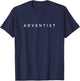 Adventist. Simple, Classy Christian Adventist Modern Font T-Shirt - T-Shirt | Navy