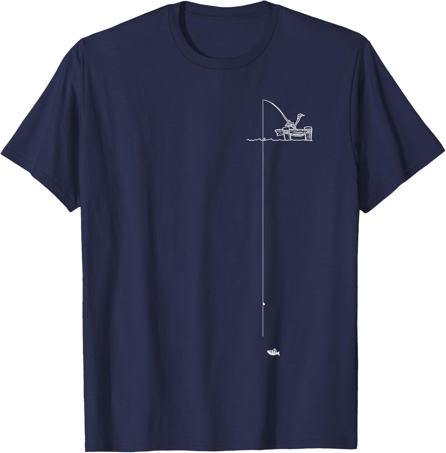 Fishing Pocket Design T-Shirt - T-Shirt | Navy