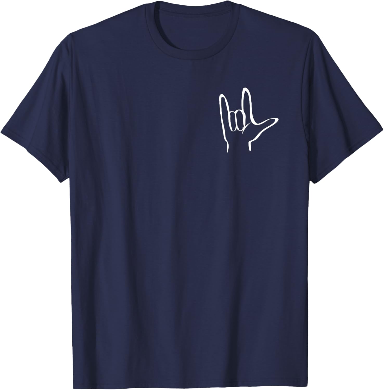 Funny ASL American Sign Language T-Shirt - T-Shirt | Navy