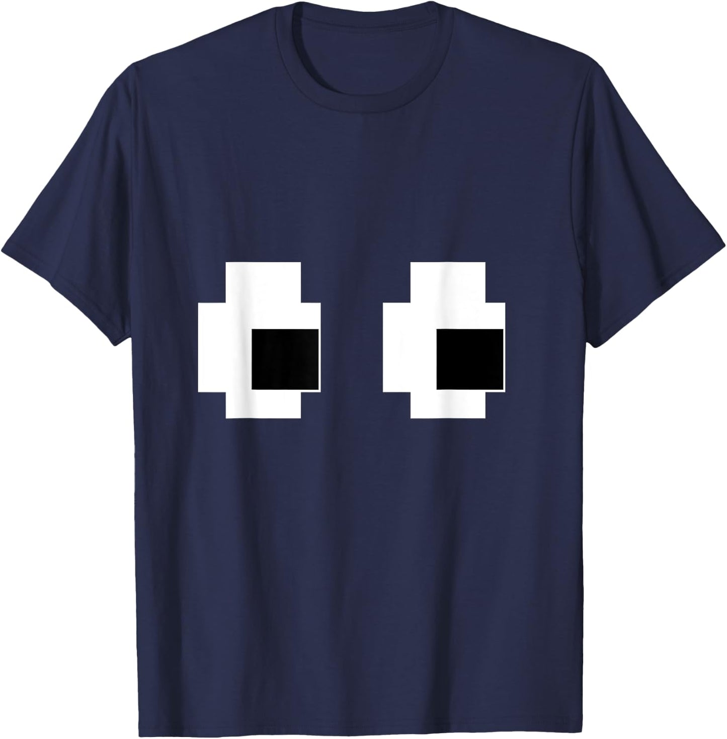 Retro Arcade Game Ghost Eyes 80s Halloween Group Costume T-Shirt - T-Shirt | Navy