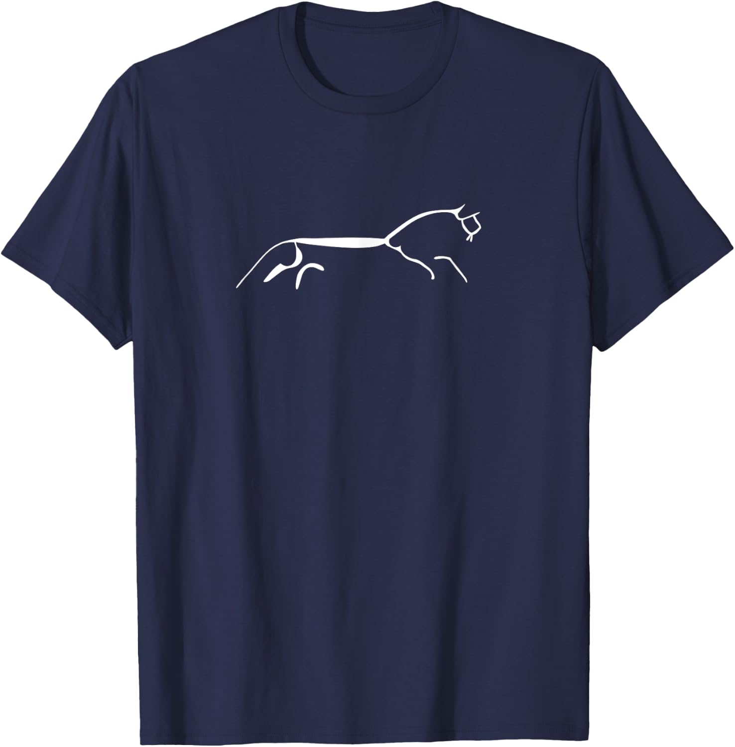 The Uffington White Horse Re-Imagined Saxon Original Artwork T-Shirt - T-Shirt | Navy