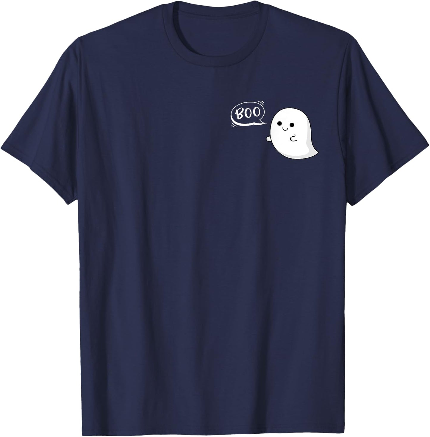 Flying Ghost Boo Halloween Cute Costume Kids Toddler Adult T-Shirt - T-Shirt | Navy